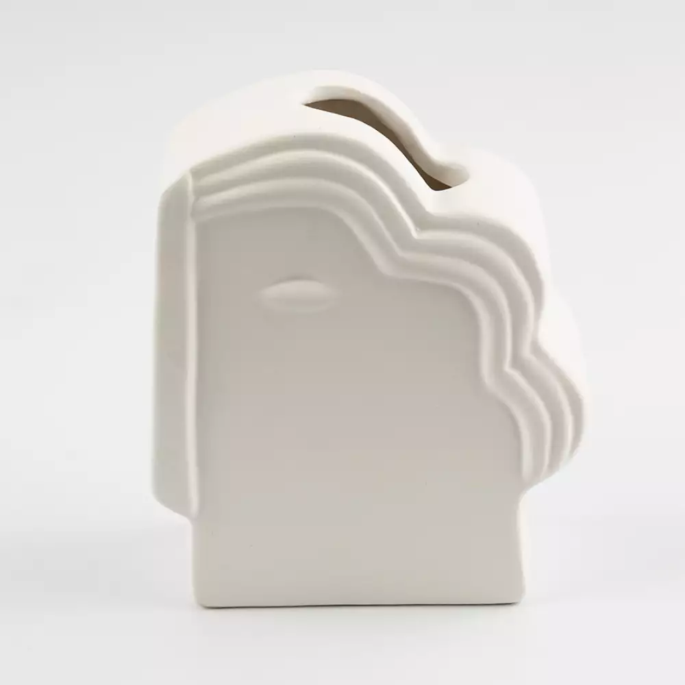 Florero concepts eclectic 6x15cm blanco ceramica 567-49315