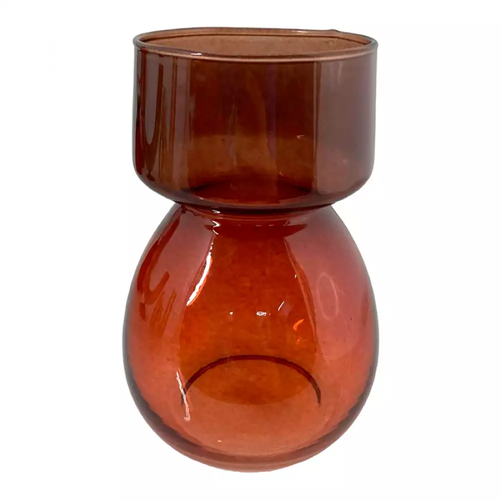 Florero concepts essential 44x37cm marron 100% vidrio