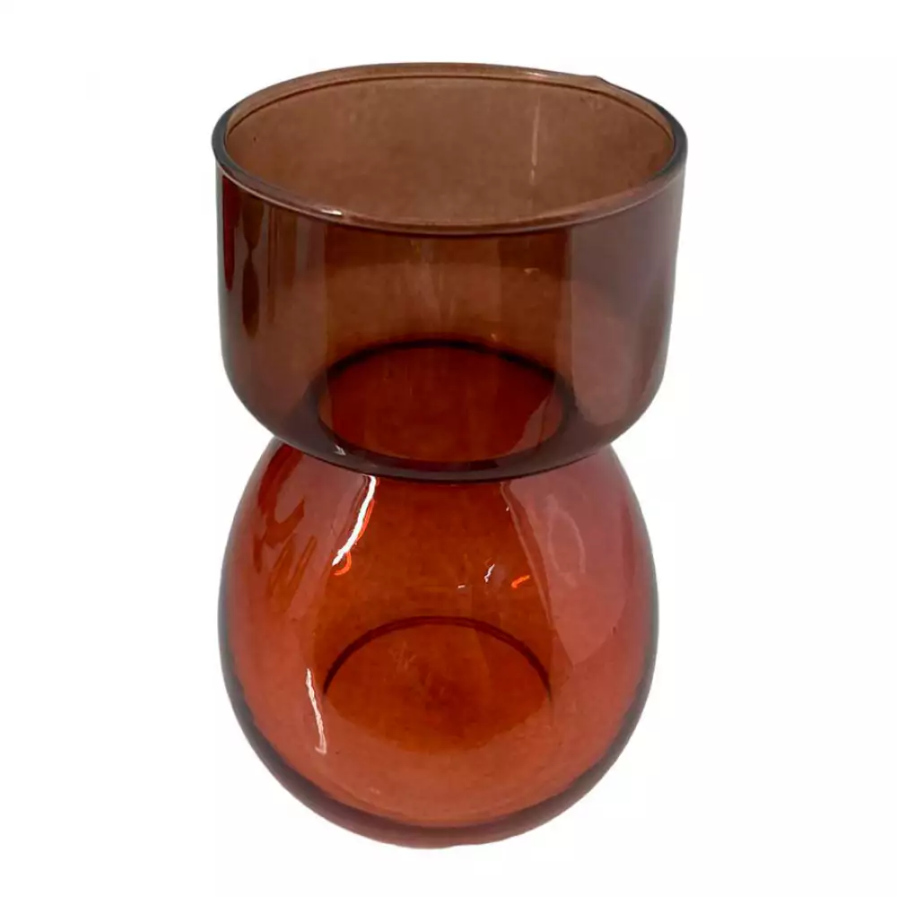 Florero concepts essential 44x37cm marron 100% vidrio
