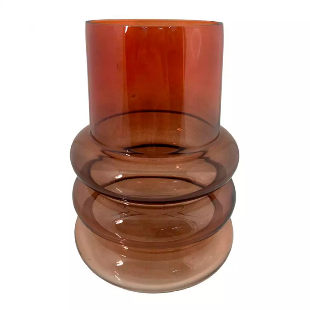 Florero concepts essential 47x22cm vinotinto 100% vidrio
