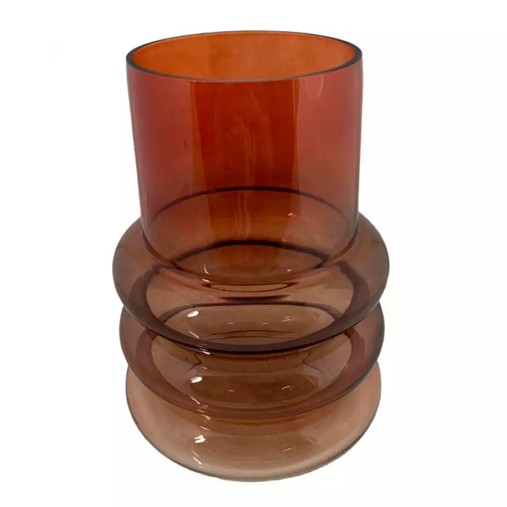 Florero concepts essential 47x22cm vinotinto 100% vidrio