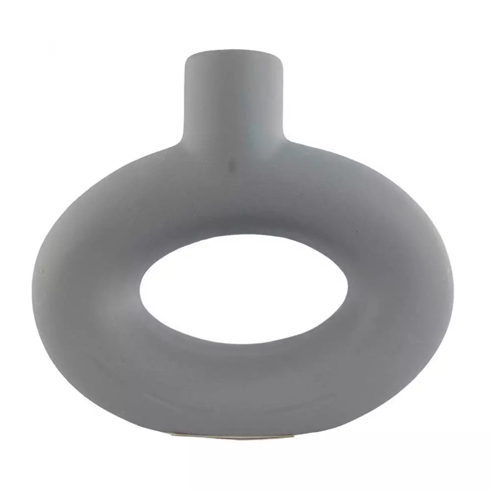 Florero concepts jade collection 13x13cm gris 100%