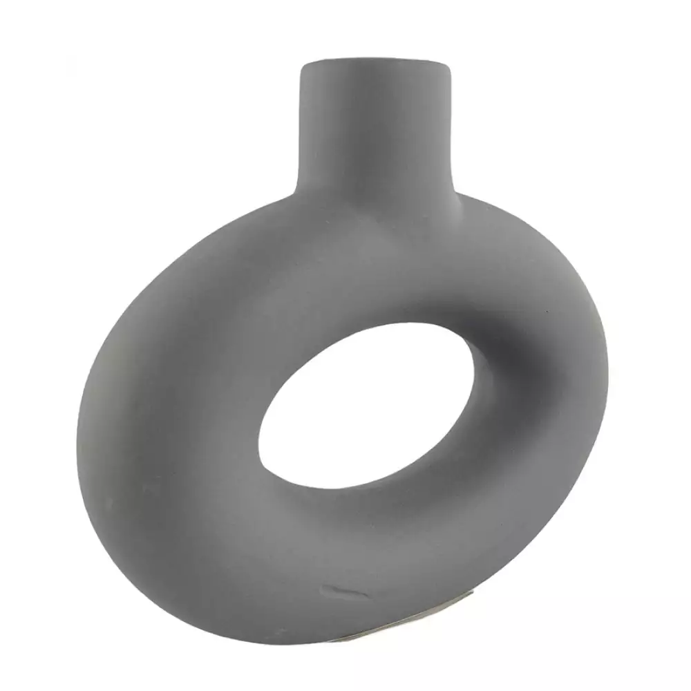 Florero concepts jade collection 13x13cm gris 100%