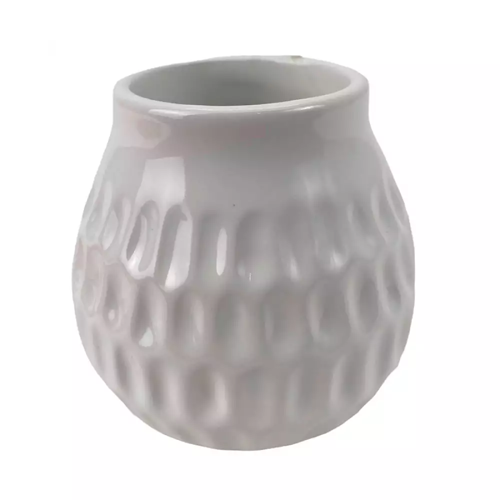 Florero concepts jade collection 8x7cm blanco 100%