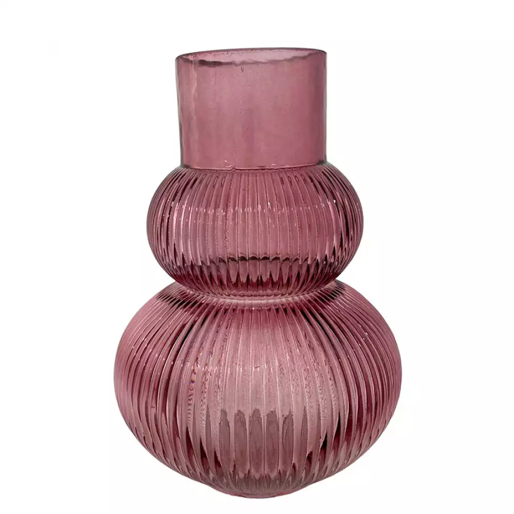 Florero concepts Rose Blush 12x23x14cm morado vidrio 455-351228