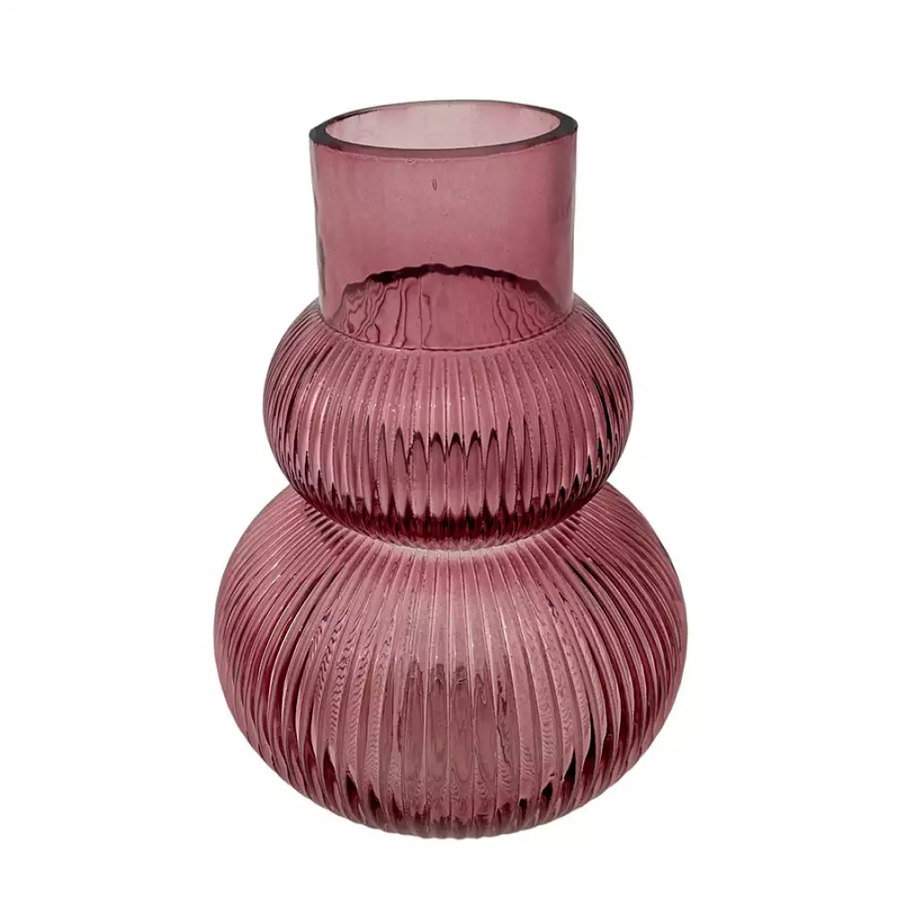 Florero concepts Rose Blush 12x23x14cm morado vidrio 455-351228
