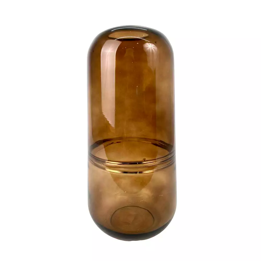 Florero Concepts Savanna 15X31X15Cm Marron Vidrio 412-382892