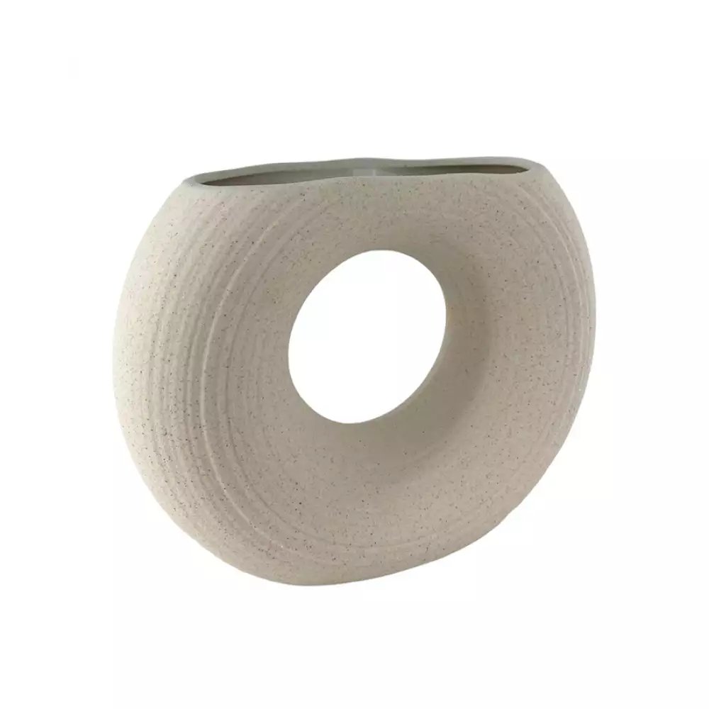 Florero Dot Concepts Sweet Mocca 7X16X7Cm Beige Ceramica 437-7