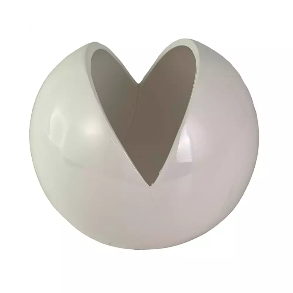 Florero Esfera Concepts Sweet Mocca 19X14X19Cm Blanco Ceramica