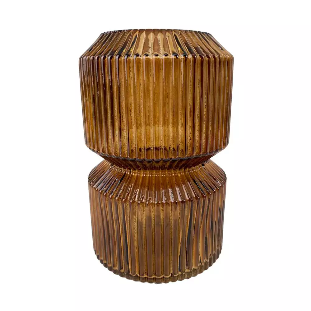 Florero Opal Concepts Luxor 12X20X12Cm Marron Vidrio 412-38289