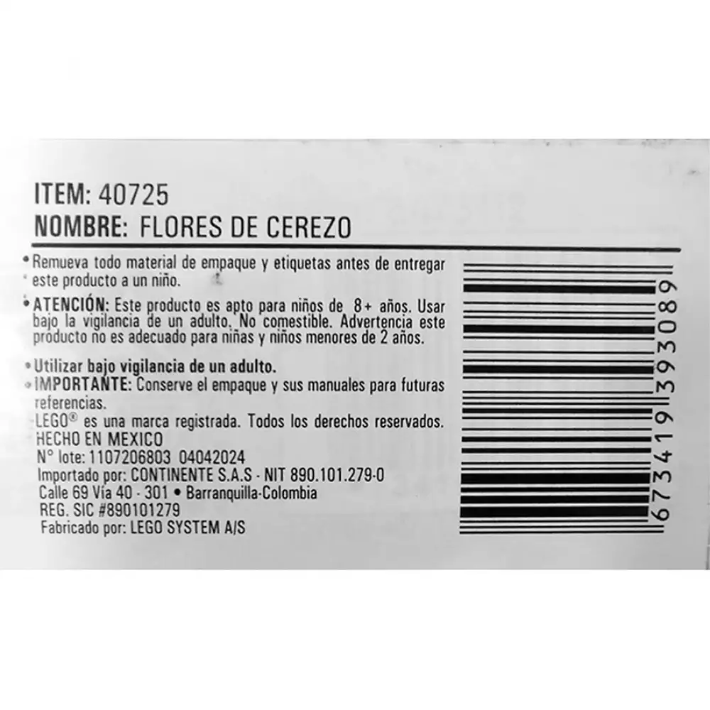 Flores De Cerezo Lego Extended Line 40725