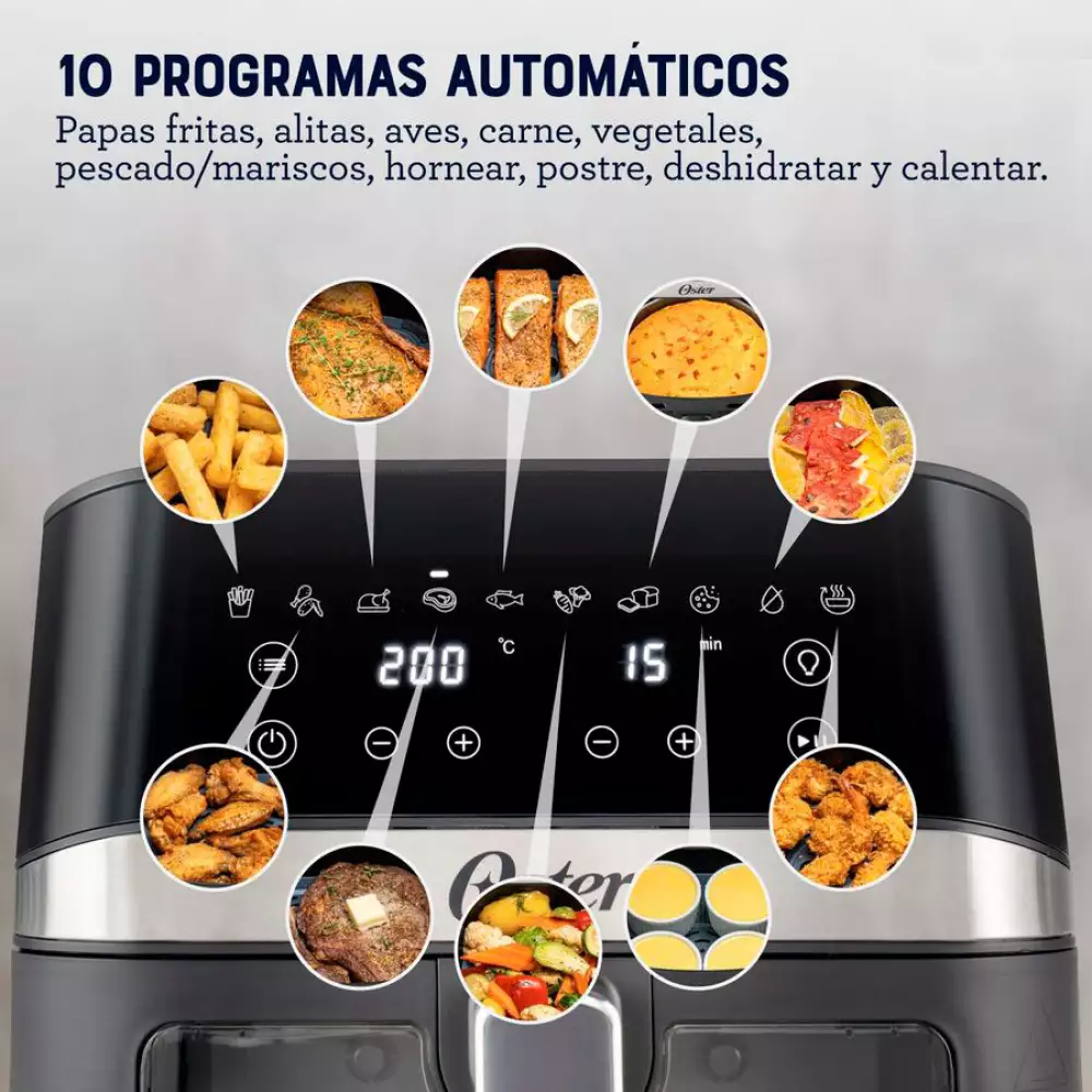 Freidora Digital Oster Negro 6 Lt 1700 W 2204924