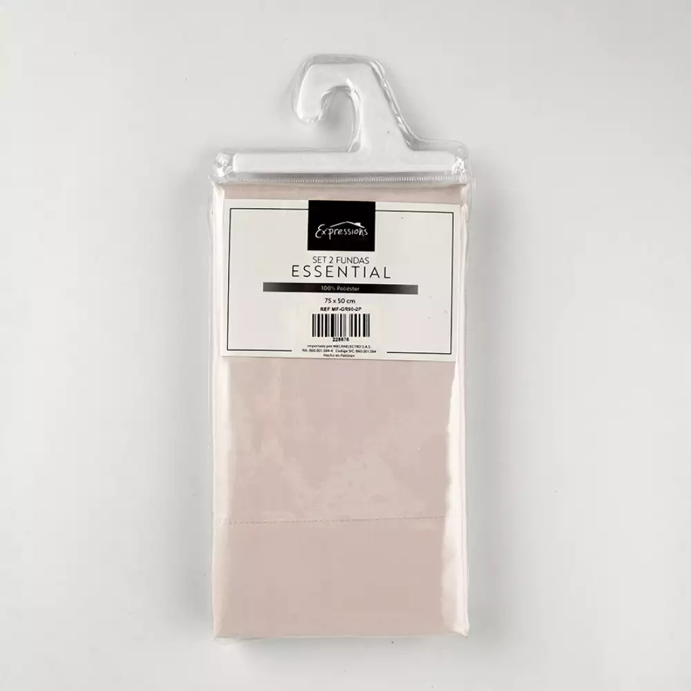 Funda De Almohada Expressions Setx2 75x50 cm Microfibra Gris