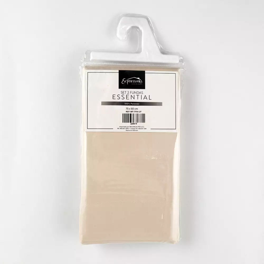 Funda De Almohada Expressions Setx2 75x50 cm Microfibra Taupe