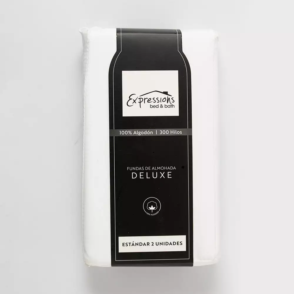 Fundas De Almohada Expressions 50X70Cm Blanco Algodon