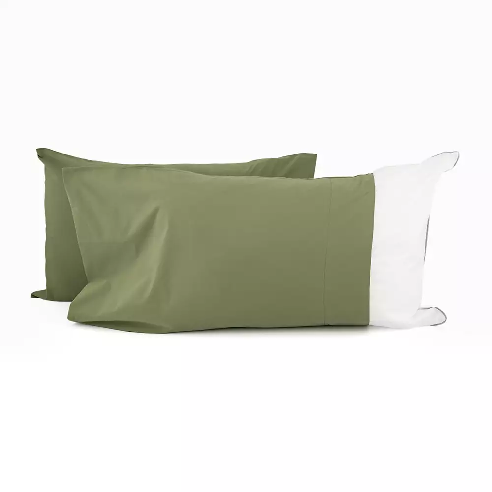 Fundas De Almohada Expressions 50X70Cm Verde Algodon