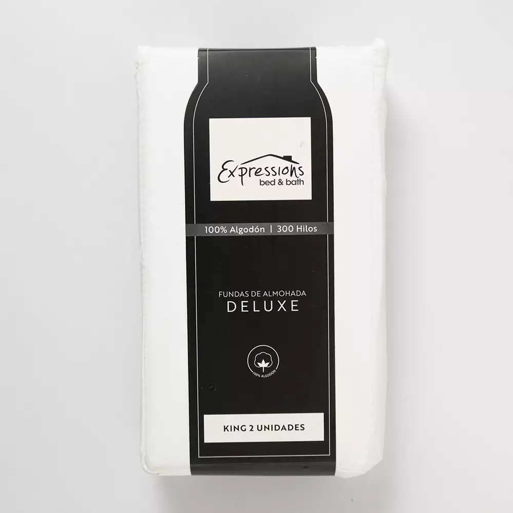 Fundas De Almohada Expressions 50X90Cm Blanco Algodon