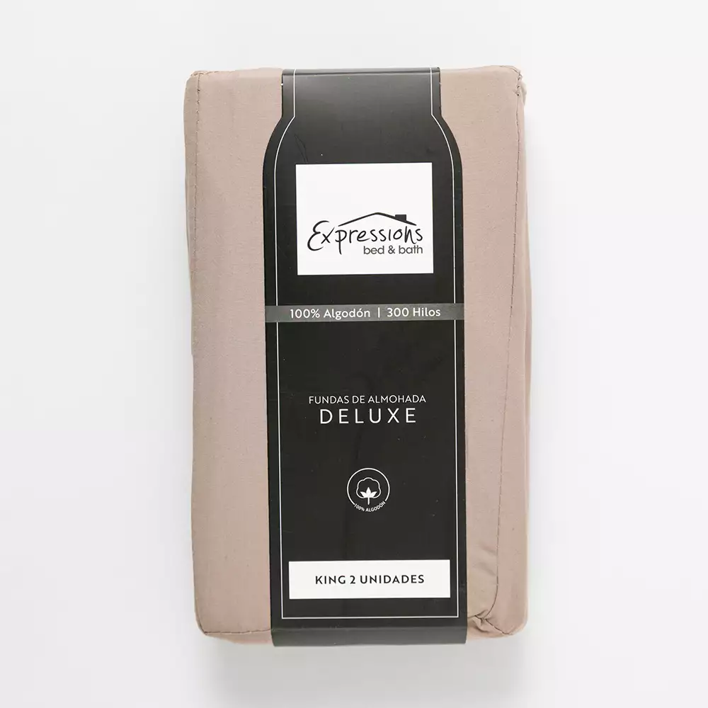 Fundas De Almohada Expressions 50X90Cm Cafe Algodon