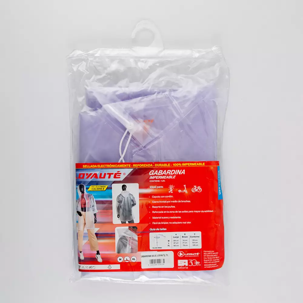 Gabardina Siliconado Impermeable L Pvc Gaban Tl