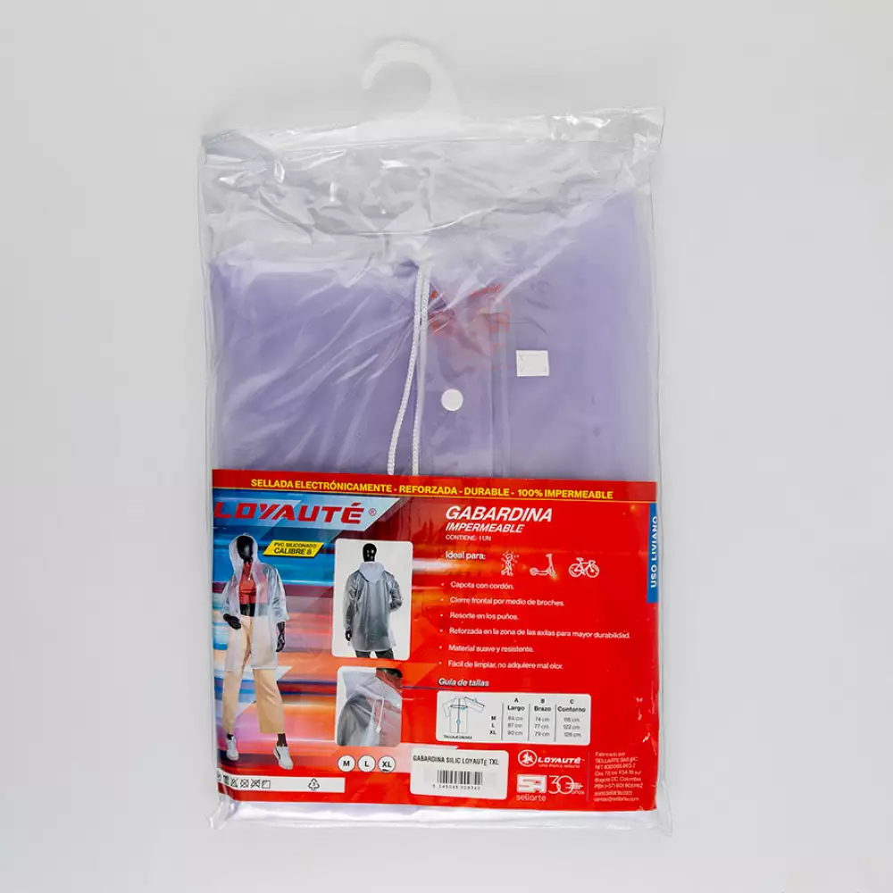 Gabardina Siliconado Impermeable Xl Pvc Gaban Txl