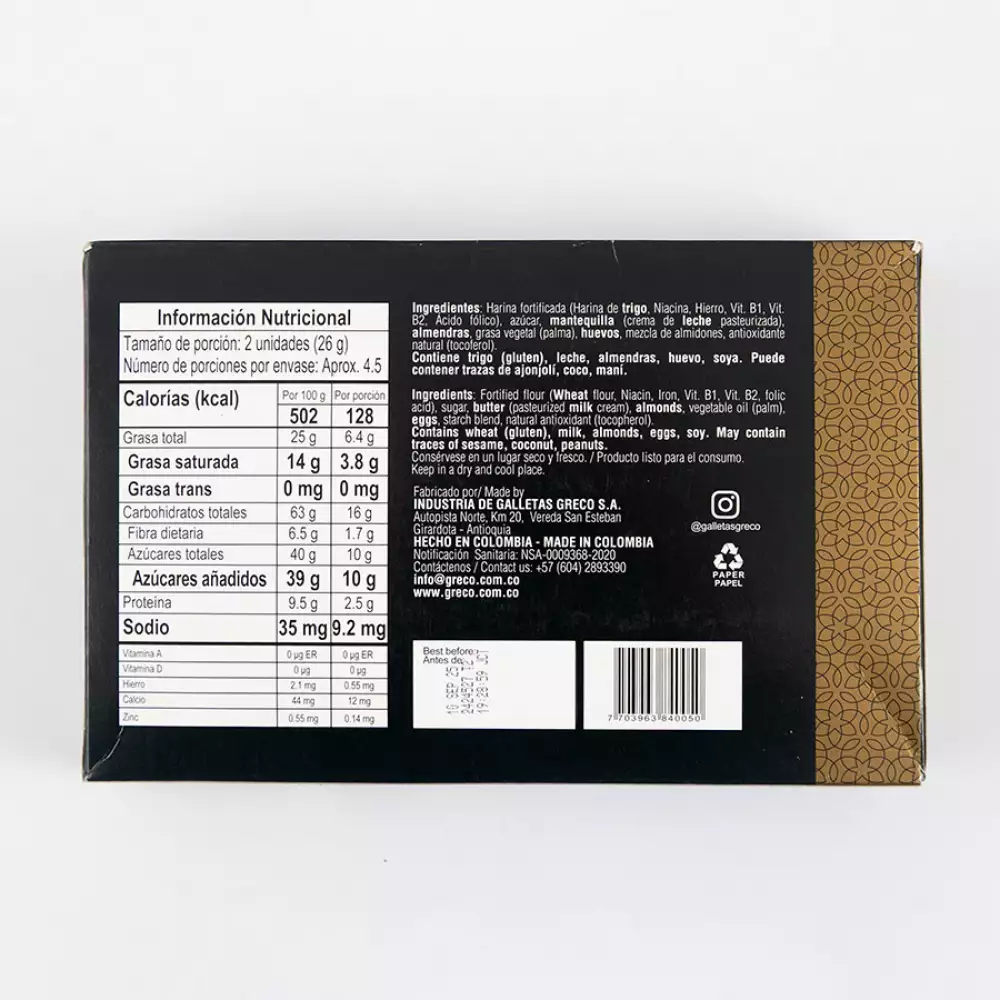 Galleta Greco 2Do 30 Dcto 120 Gr 3