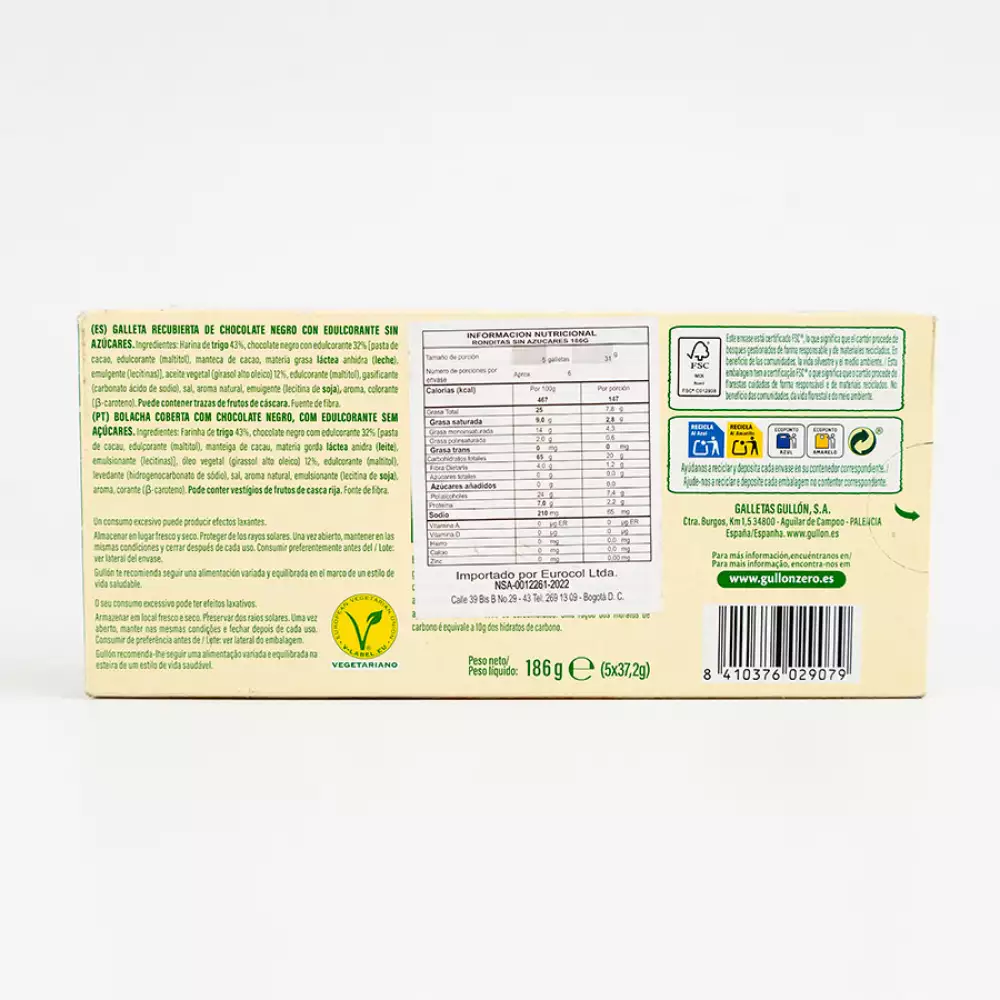 Galleta Gullon Ronditas 186 Gr 9079