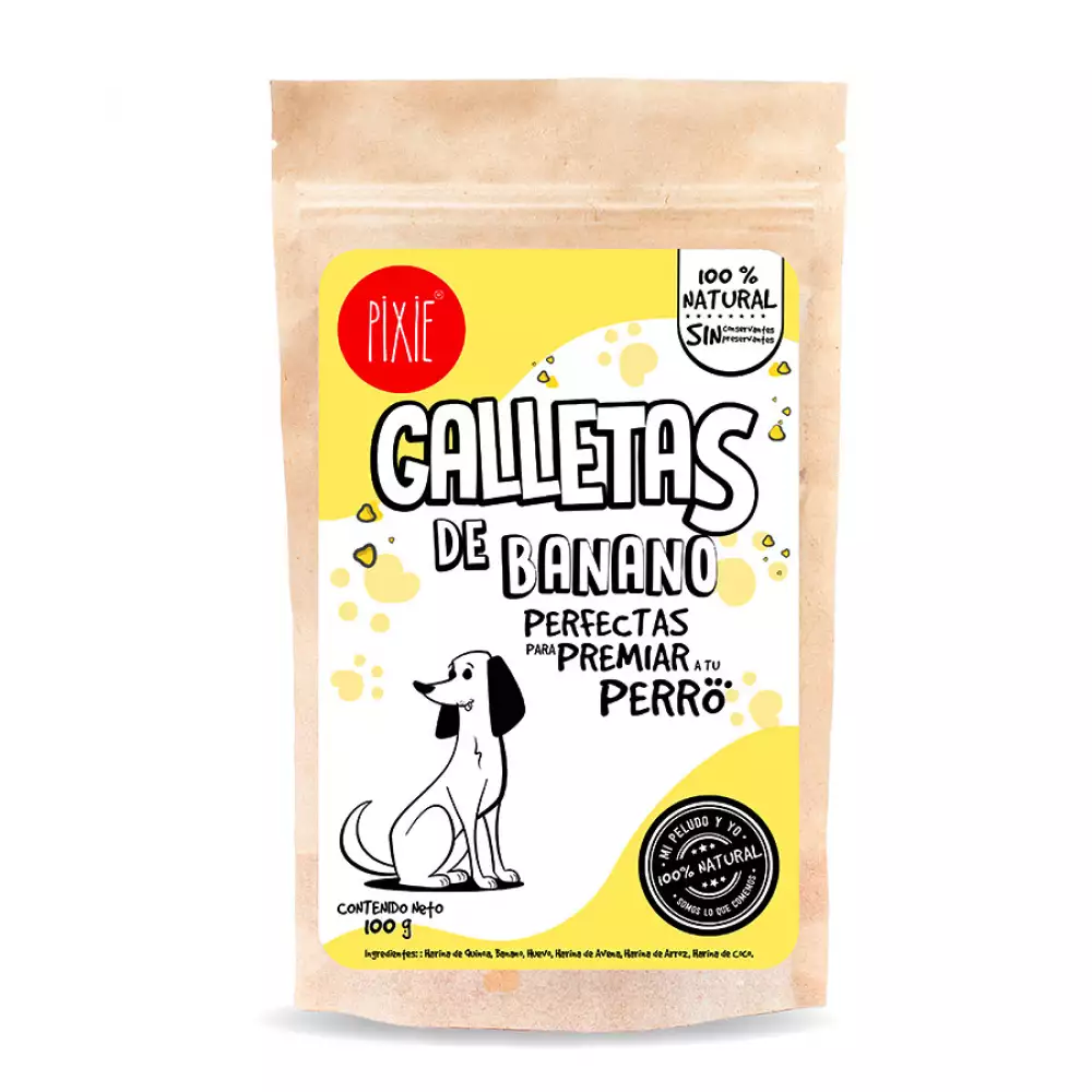 Galletas banano pixie perro 100 gr