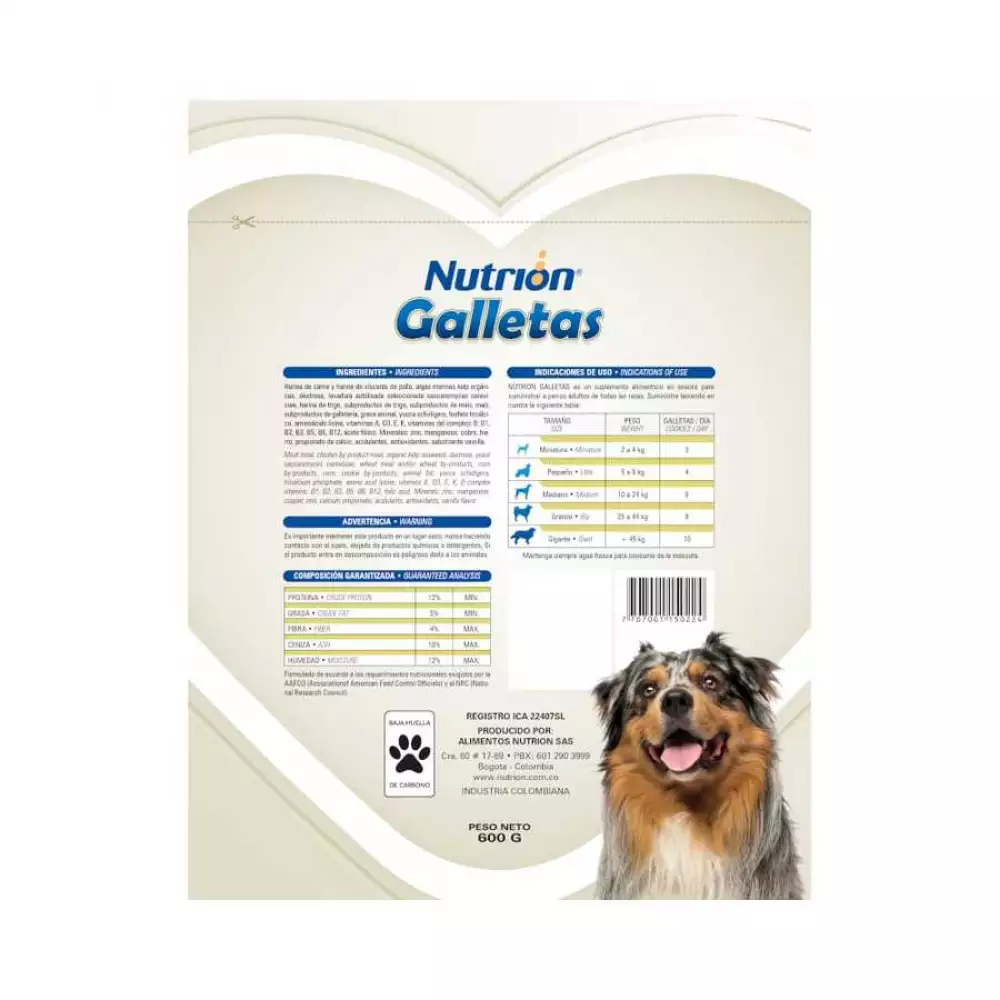 Galletas Perro Algas Nutrion 600 Gr 50224