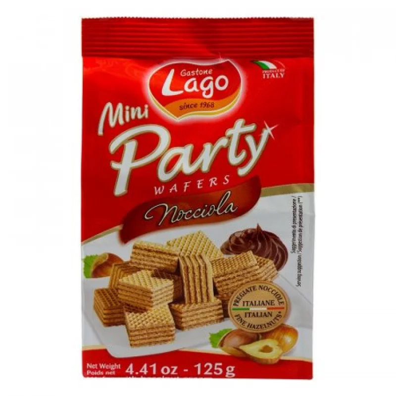 Galletas Wafer Party 3416-01 X 125Gr Mini Con Crema De Avellana