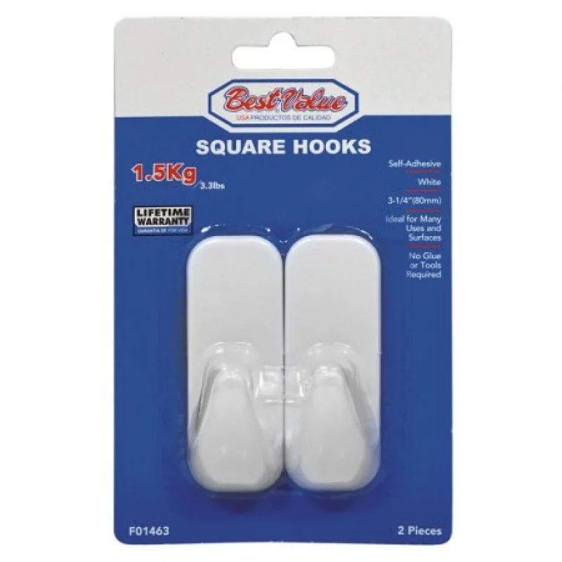 Gancho Best Value Plastico Ovalado 2 U F01463