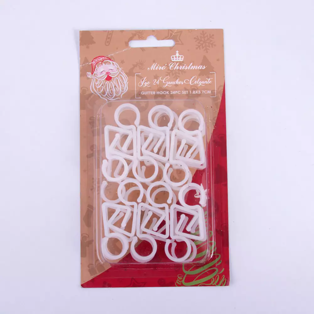 Ganchos De Luces Miro Christmas 1X3Cm 24 Pz Plastico 831-D120-