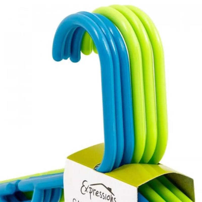 Ganchos Plásticos Expressions Storage-Azul Con Verde