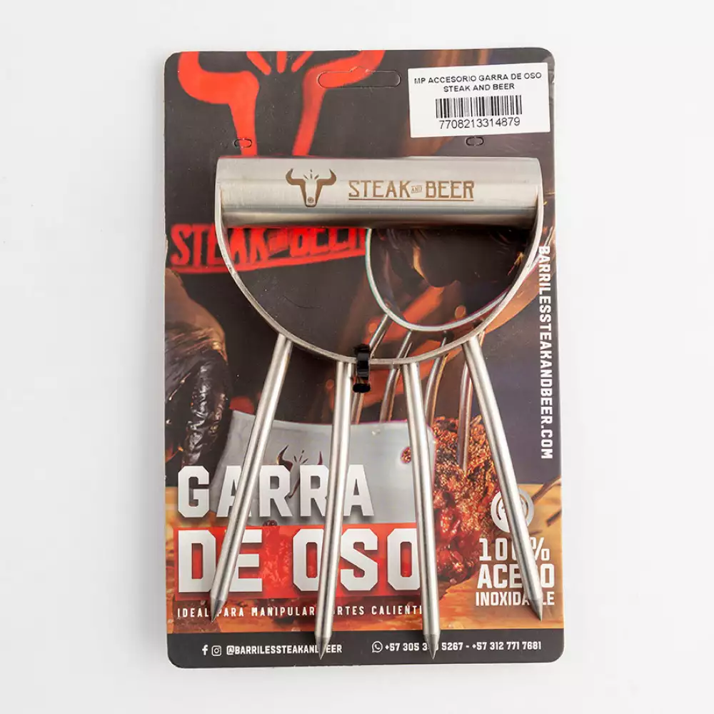 Garra Steak And Beer Asados 100% Acero Inoxidable Ac-001
