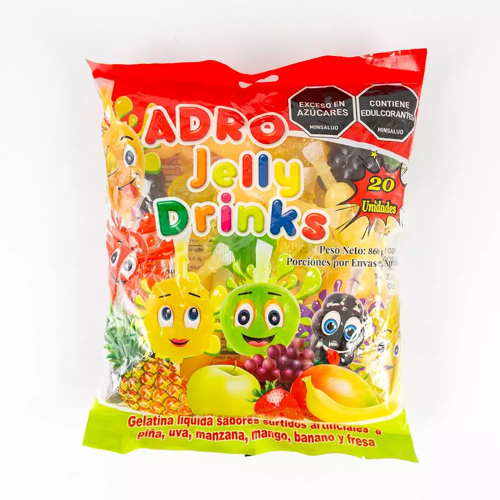 Gelatina Adro Jelly Drinks 860 Gr Frutas 1538