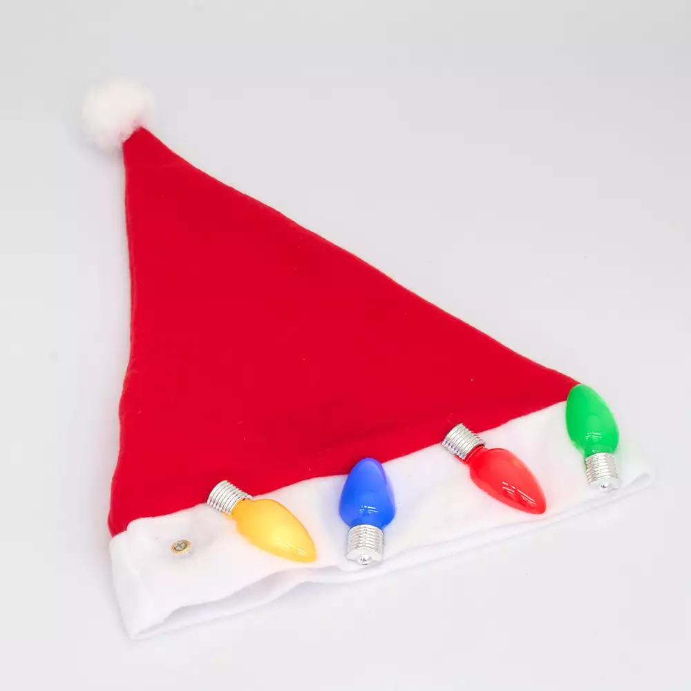 Gorro Miro Christmas Con Luz Led 28X41Cm Rojo Blanco Poliester 83