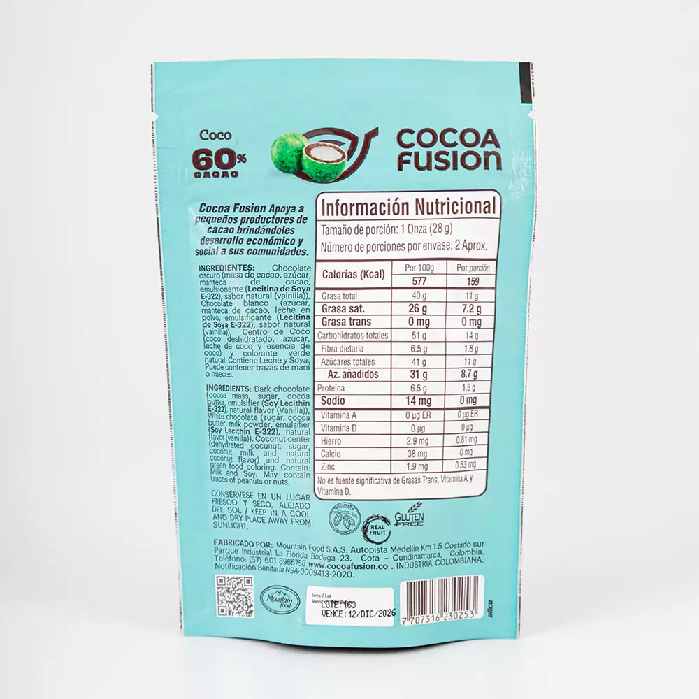 Gragea Cocoa Fusion 60 Cacao 60 Gr Coco Gragea0253
