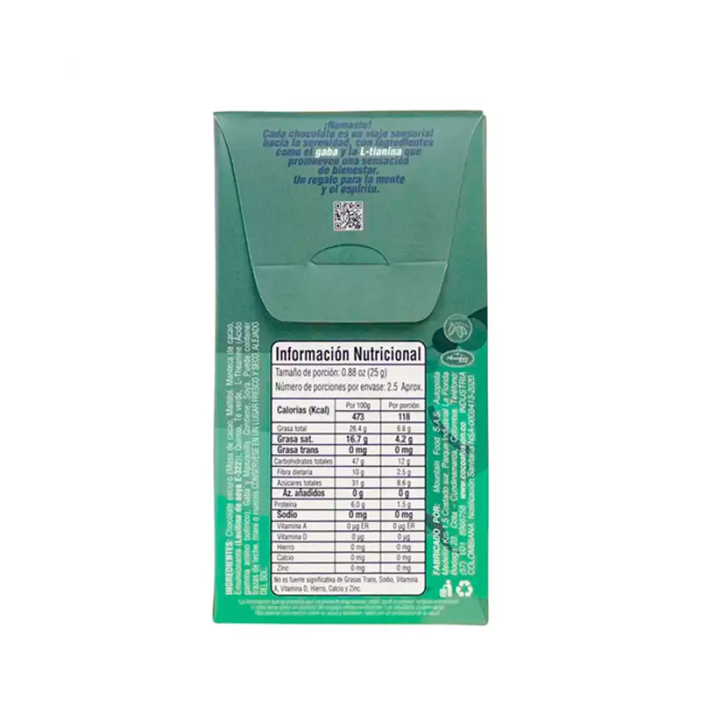 Gragea Cocoa Fusion Calma Quinua 70 Caca 60 Gr  Gragea0635