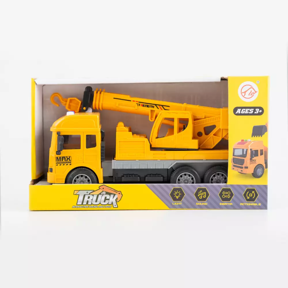 Grua Maypa Con Luz Y Sonido 26X10Cm Amarillo Plastico