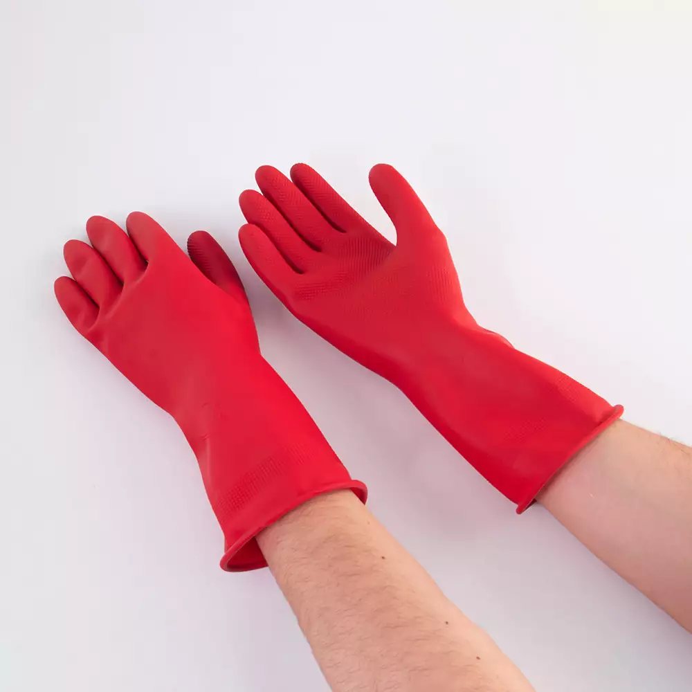 Guantes Visionario Biohazard C25 L Rojo Latex Gipr25R9