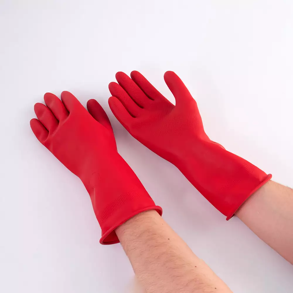 Guantes Visionario Biohazard C25 M Rojo Latex Gipr25R8