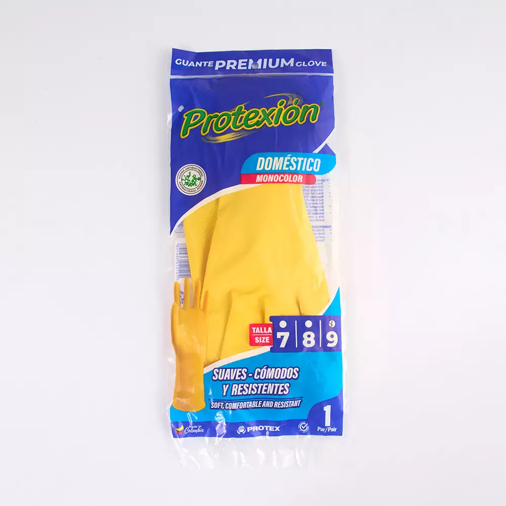 Guantes Visionario Domesticos L Amarillo Latex Gdopro90