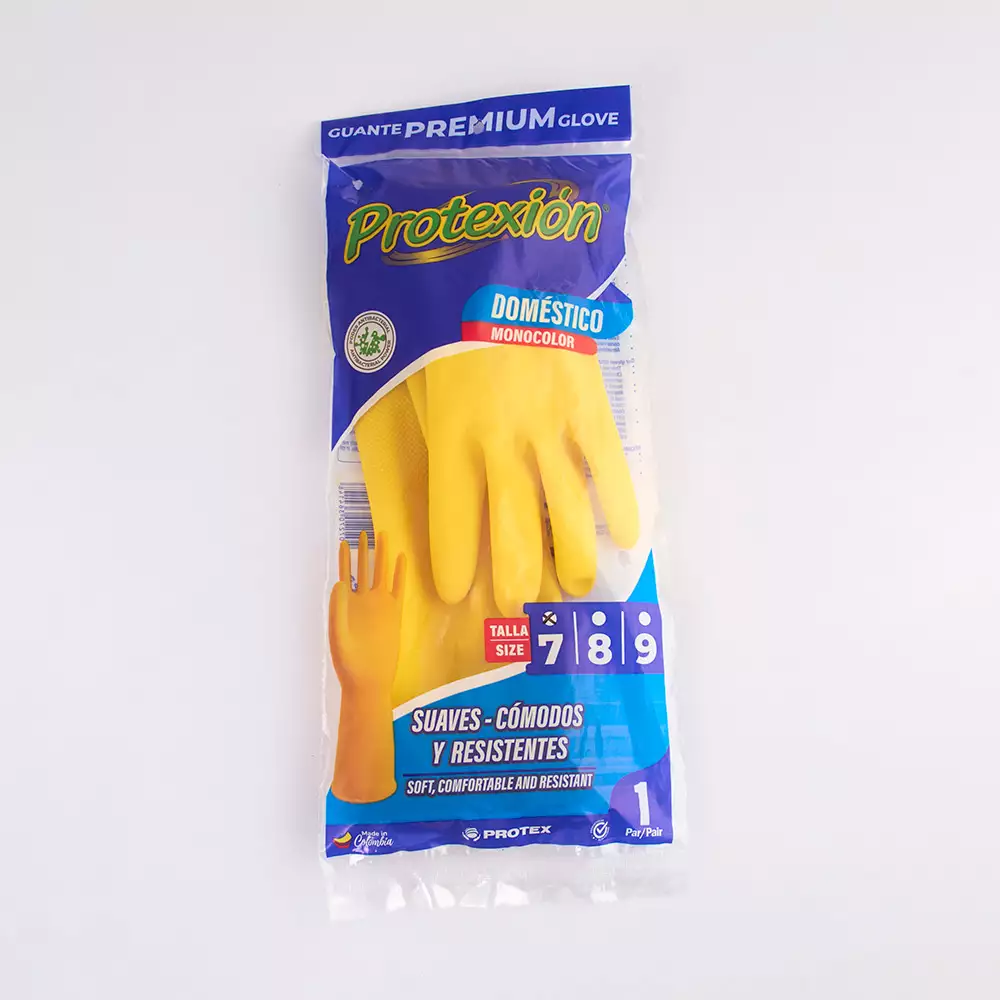 Guantes Visionario Domesticos S Amarillo Latex Gdopro70