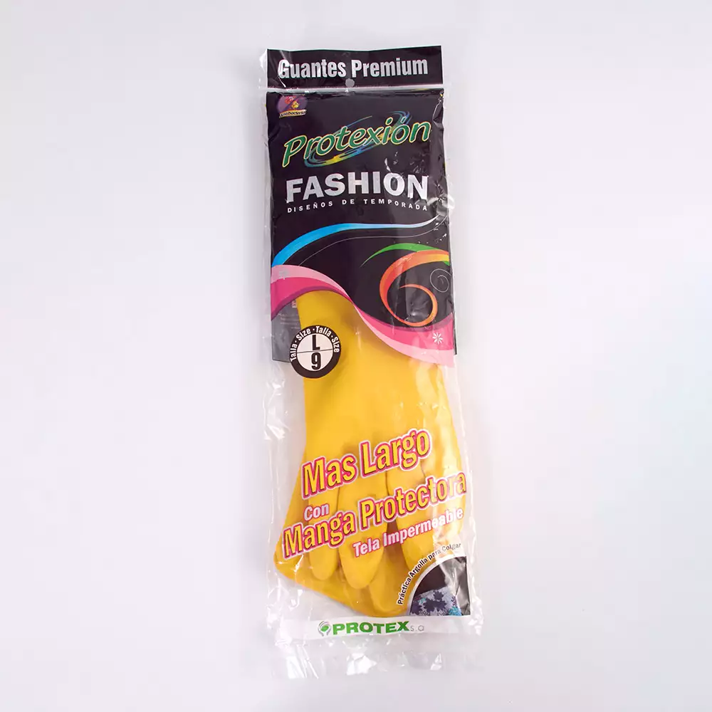 Guantes Visionario Extra Largo L Amarillo Latex Gdexfa0L
