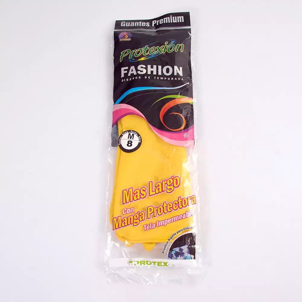 Guantes Visionario Extra Largo M Amarillo Latex Gdexfa0M