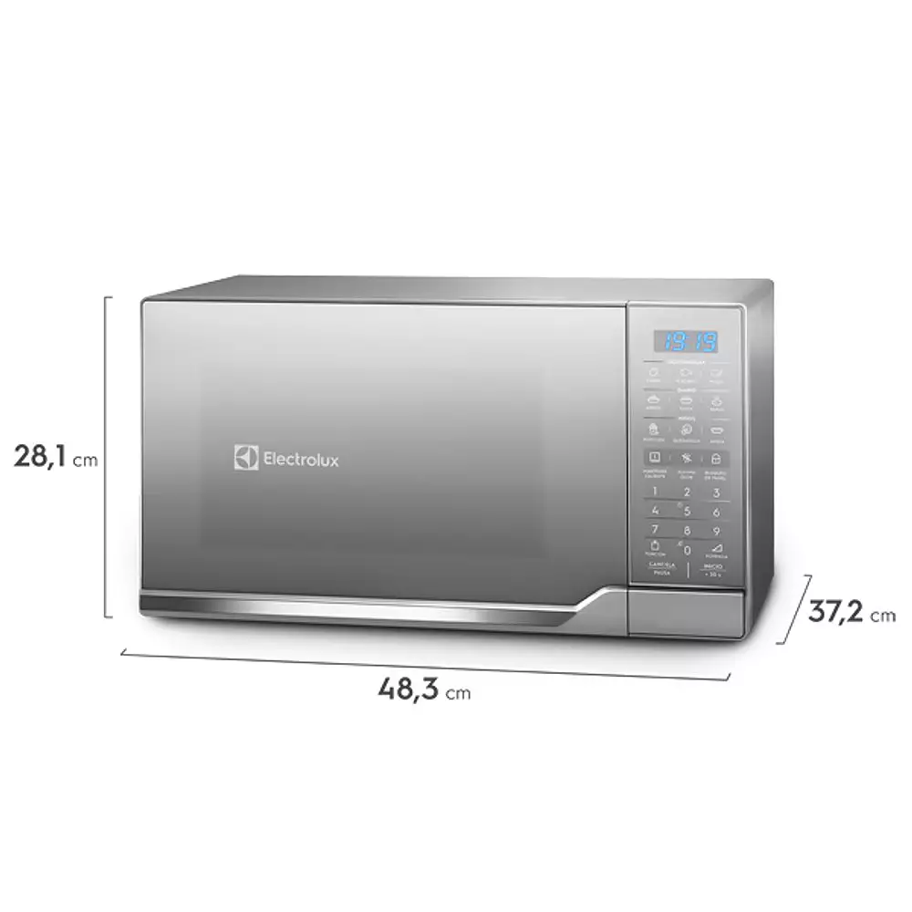 Horno Microondas Electrolux Gris Plata 0.9 Pc 900 W