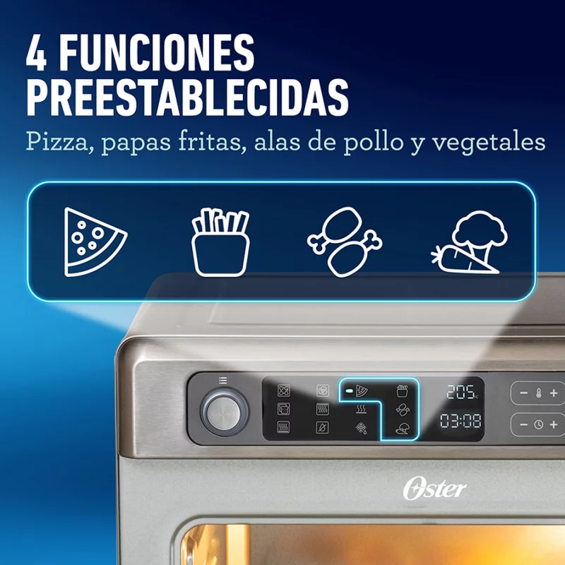 Horno Tostador-Freidora Oster 22 Lt Cromado Digital 2121405