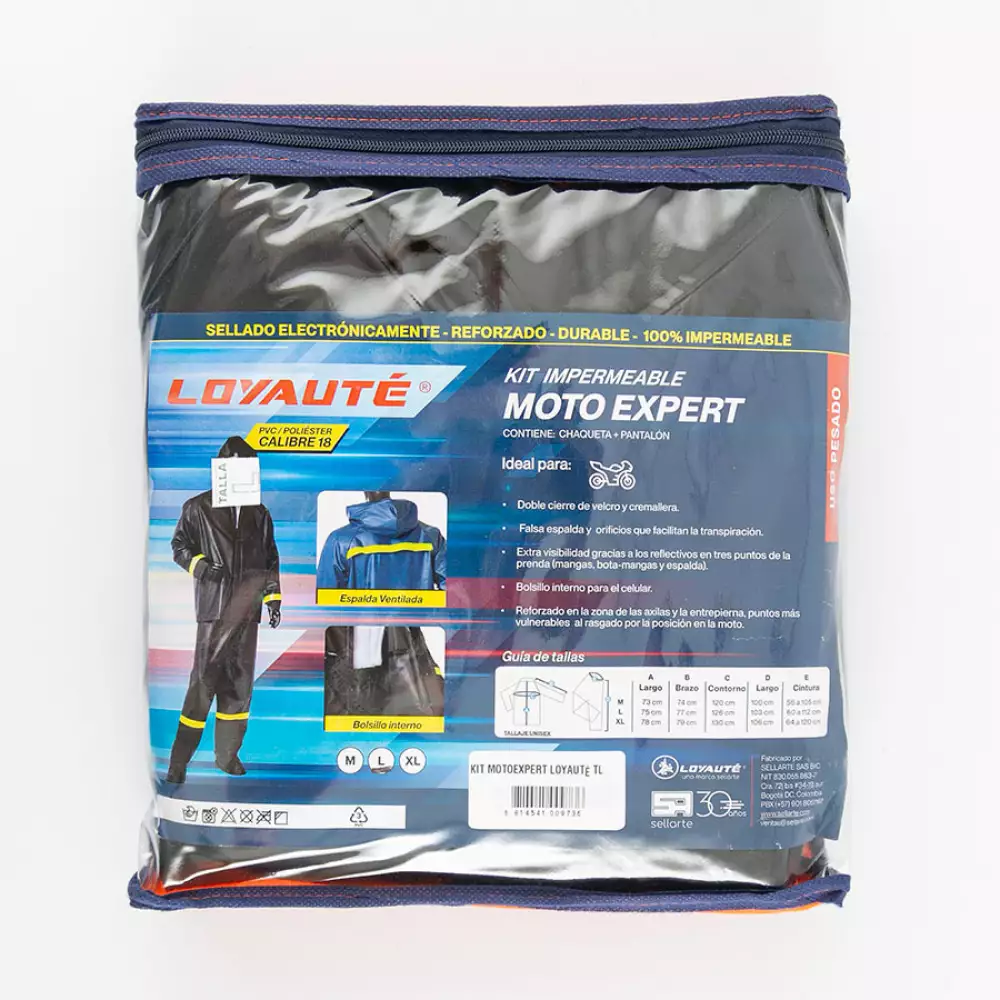 Impermeable Moto Motoexpert 2Pz L Pvc Exprt Tl