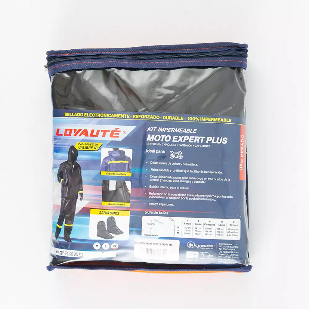 Impermeable Moto Zapatones + 2Pz Xl Pvc Exprtplus Txl