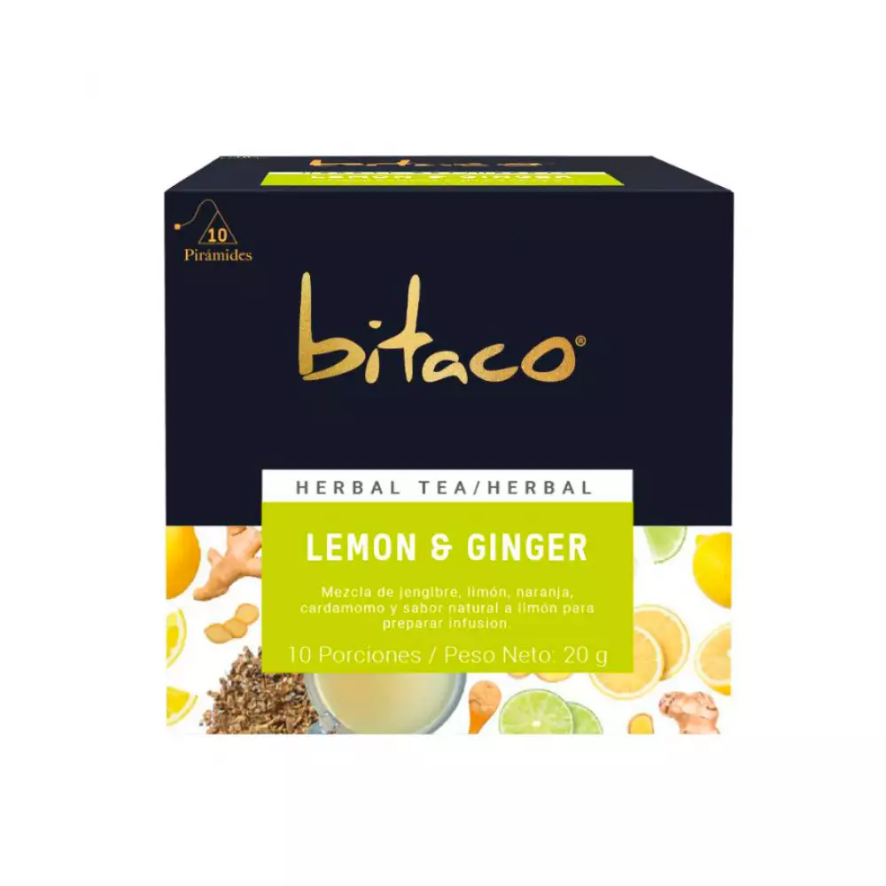 Infusion Bitaco Limón Y Jengibre 18 Gr 10 Ud Cova-000173388