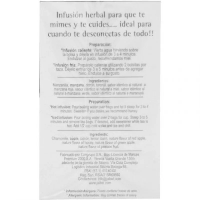 Infusion jaibel buenas noches x 20 blister